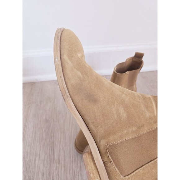 Everlane Mustard Suede Leather Chelsea Italy Ankle Boots Booties Shoes 9.5 - Picture 5 of 9